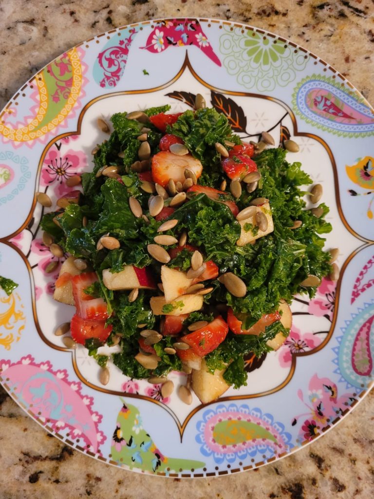 Strawberry Kale Salad - Larisa Life and Style